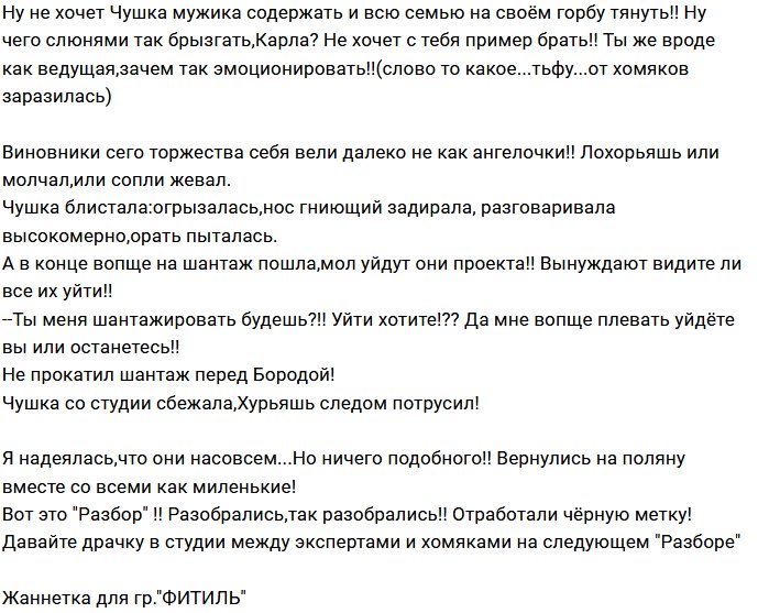 Мнение: «Разбор» пошёл в разнос