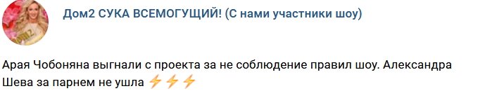 Арая Чобаняна выгнали за ворота проекта