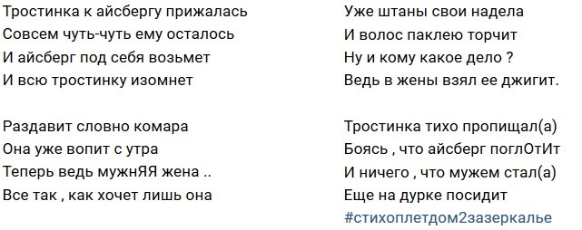 Стихи о Дом-2 на 31.12.2018