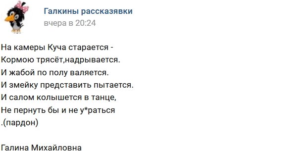 Стихи о Дом-2 на 21.01.2019