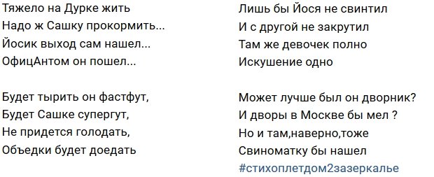 Стихи о Дом-2 на 4.02.2019