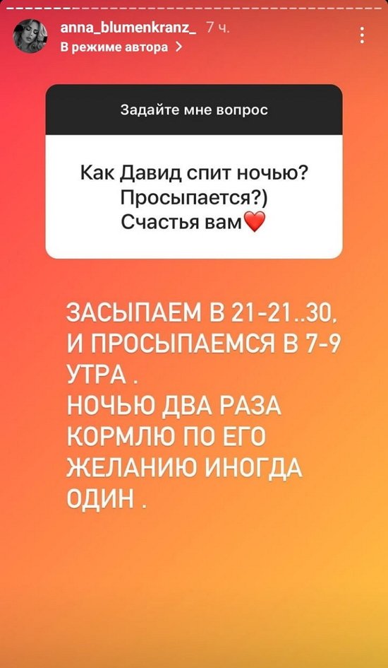 Анна Блюменкранц: Ни разу не думала об этом