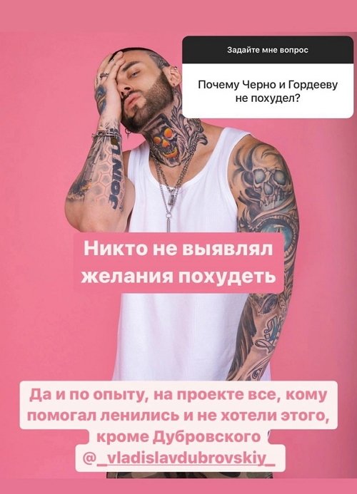 Артём Грант: Никто не выявлял желания похудеть