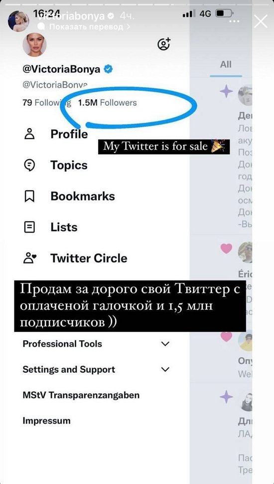 Виктория Боня: Продам свой Твиттер!