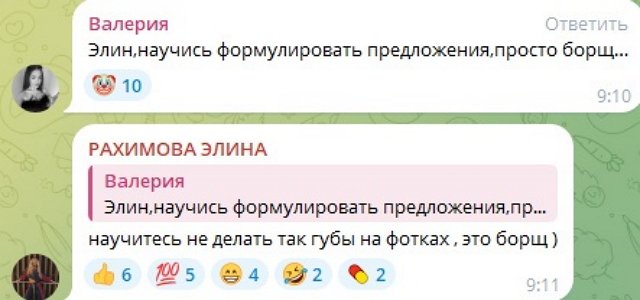Элина Рахимова: «Ты нудное существо»? Элина Рахимова: «Ты нудное существо»?