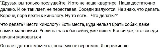 Евгении Хорошевой нужен совет хозяек шпицев